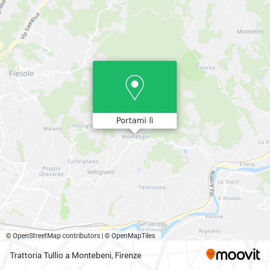 Mappa Trattoria Tullio a Montebeni
