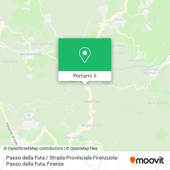 Mappa Passo della Futa / Strada Provinciale Firenzuola-Passo della Futa