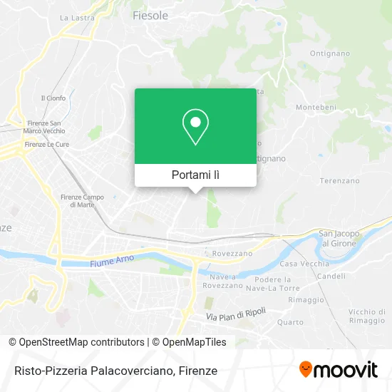 Mappa Risto-Pizzeria Palacoverciano