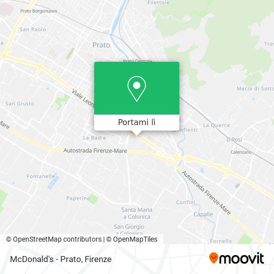 Mappa McDonald's - Prato