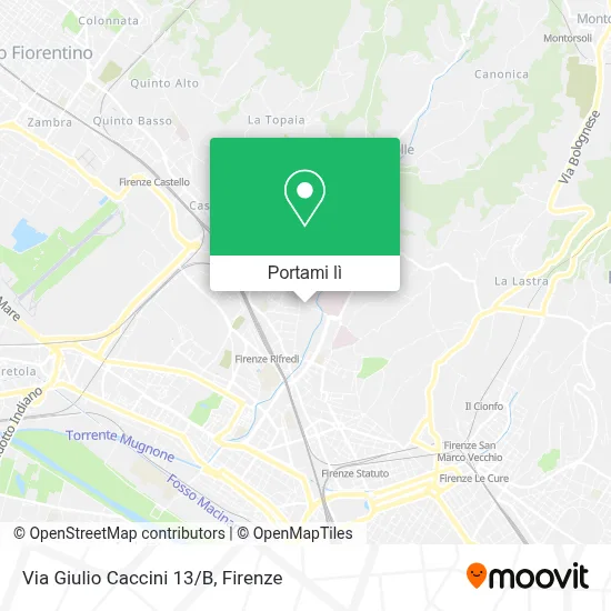 Mappa Via Giulio Caccini 13/B