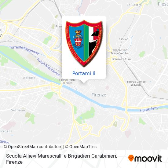 Mappa Scuola Allievi Marescialli e Brigadieri Carabinieri