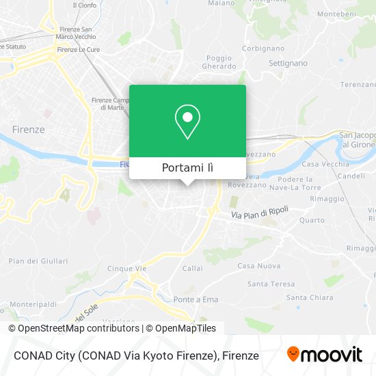 Mappa CONAD City (CONAD Via Kyoto Firenze)