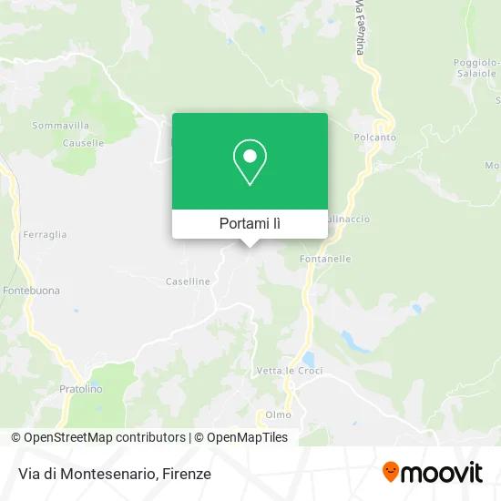 Mappa Via di Montesenario