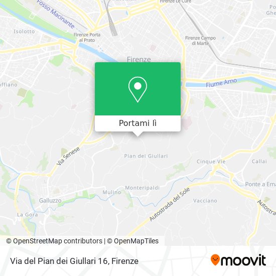 Mappa Via del Pian dei Giullari  16