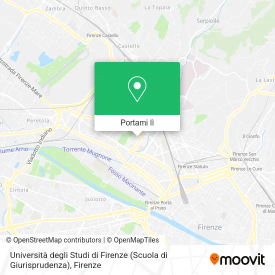 Mappa Università degli Studi di Firenze (Scuola di Giurisprudenza)