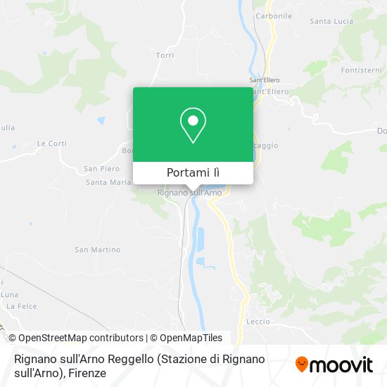 Mappa Rignano sull'Arno Reggello (Stazione di Rignano sull'Arno)