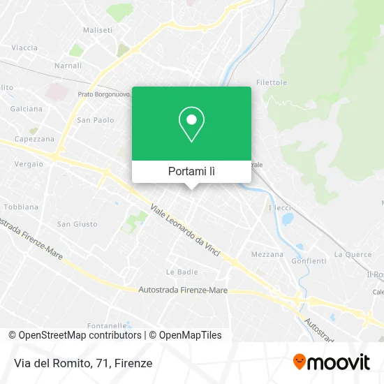 Mappa Via del Romito, 71