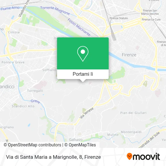 Mappa Via di Santa Maria a Marignolle, 8