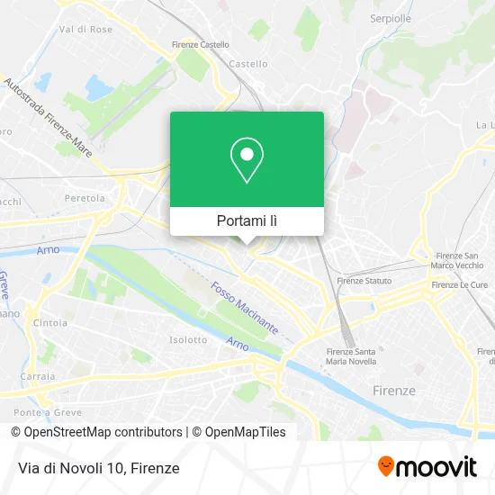 Mappa Via di Novoli  10