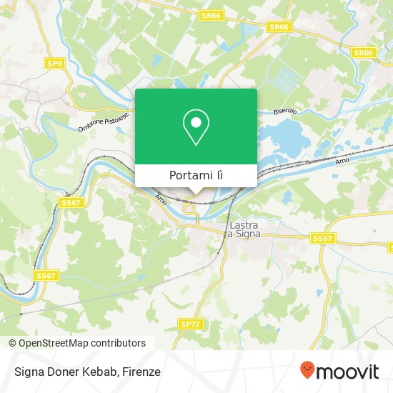 Mappa Signa Doner Kebab, Via della Stazione, 14 50058 Signa