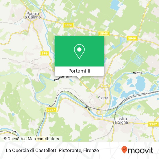 Mappa La Quercia di Castelletti Ristorante, Via Castelletti, 7 50058 Signa