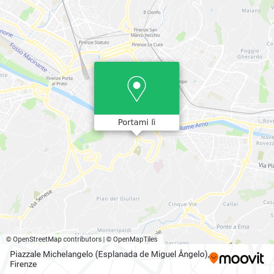 Mappa Piazzale Michelangelo (Esplanada de Miguel Ângelo)