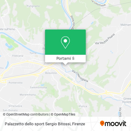 Mappa Palazzetto dello sport Sergio Bitossi