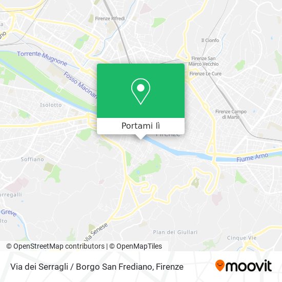 Mappa Via dei Serragli / Borgo San Frediano