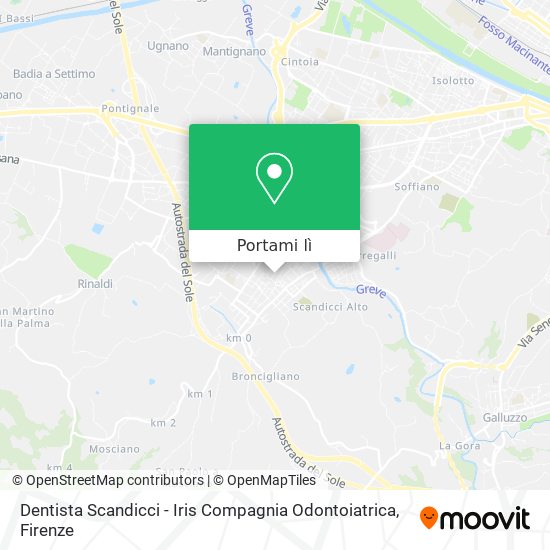Mappa Dentista Scandicci - Iris Compagnia Odontoiatrica
