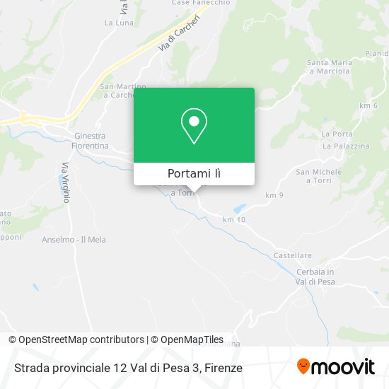 Mappa Strada provinciale 12 Val di Pesa 3