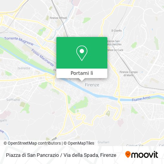 Mappa Piazza di San Pancrazio / Via della Spada