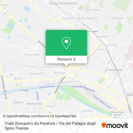 Mappa Viale Zoroastro da Peretola / Via del Palagio degli Spini