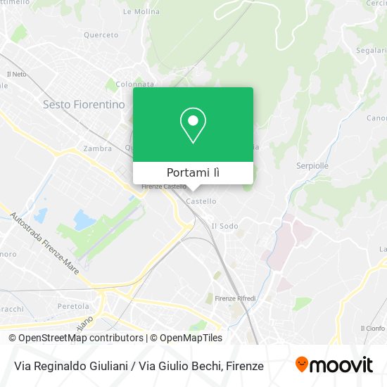 Mappa Via Reginaldo Giuliani / Via Giulio Bechi