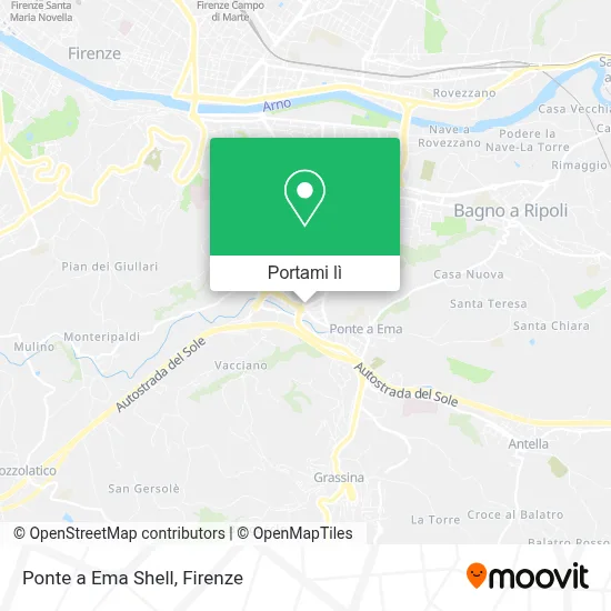 Mappa Ponte a Ema Shell