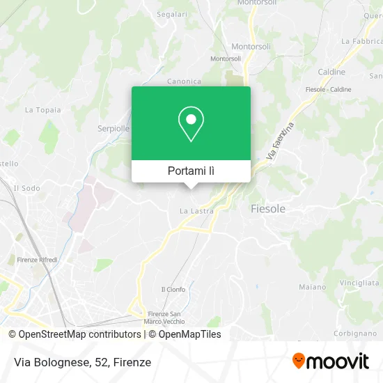 Mappa Via Bolognese, 52