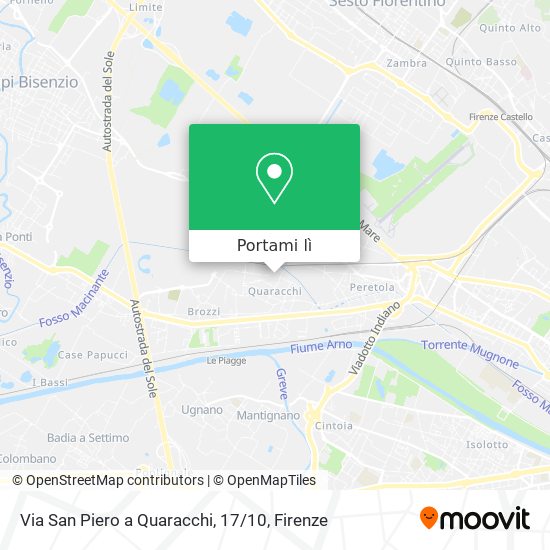Mappa Via San Piero a Quaracchi, 17 / 10