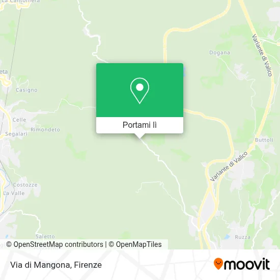Mappa Via di Mangona