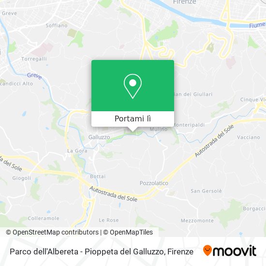 Mappa Parco dell'Albereta - Pioppeta del Galluzzo