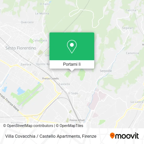 Mappa Villa Covacchia / Castello Apartments
