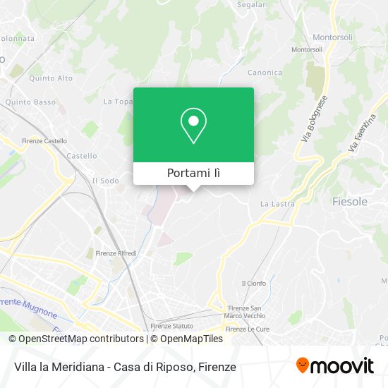 Mappa Villa la Meridiana - Casa di Riposo