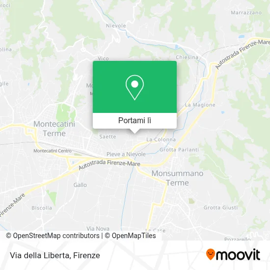 Mappa Via della Liberta