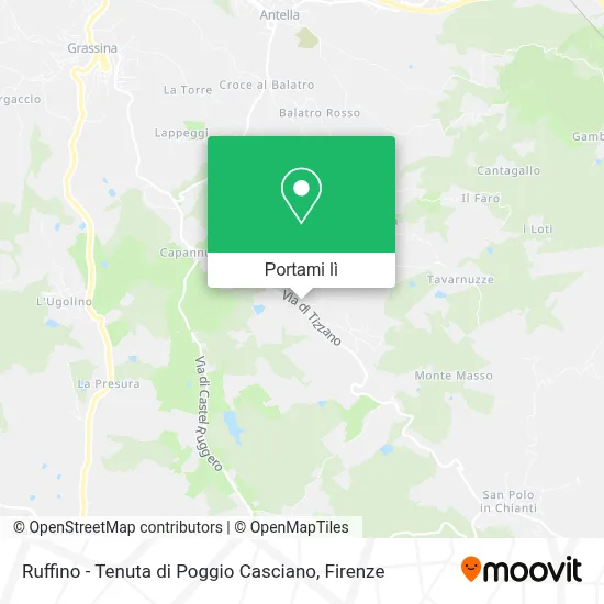 Mappa Ruffino - Tenuta di Poggio Casciano