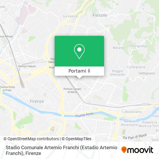 Mappa Stadio Comunale Artemio Franchi (Estadio Artemio Franchi)