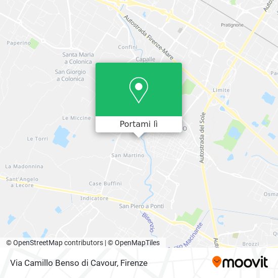 Mappa Via Camillo Benso di Cavour