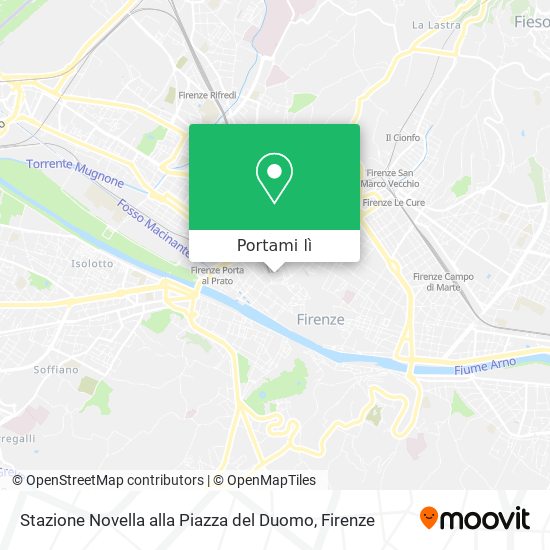 Mappa Stazione Novella alla Piazza del Duomo