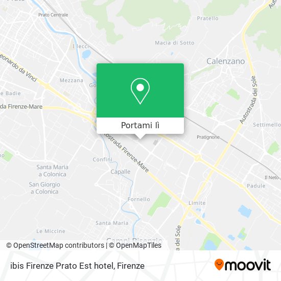 Mappa ibis Firenze Prato Est hotel