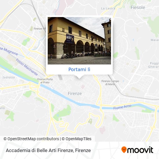 Mappa Accademia di Belle Arti Firenze