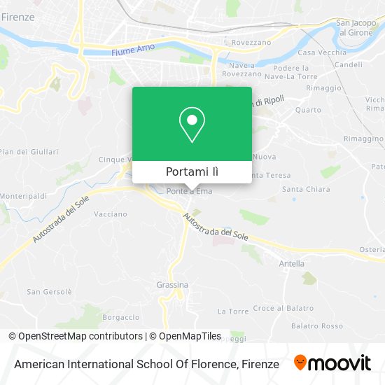 Mappa American International School Of Florence