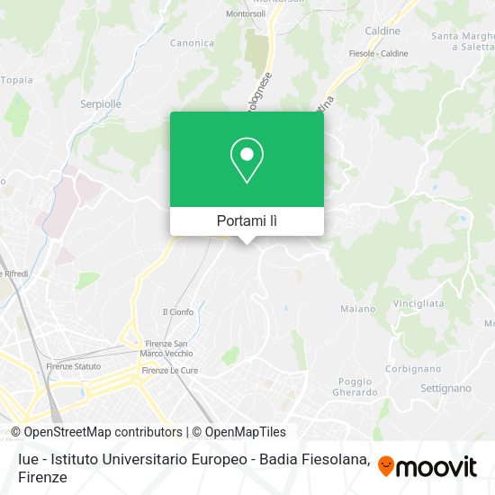 Mappa Iue - Istituto Universitario Europeo - Badia Fiesolana