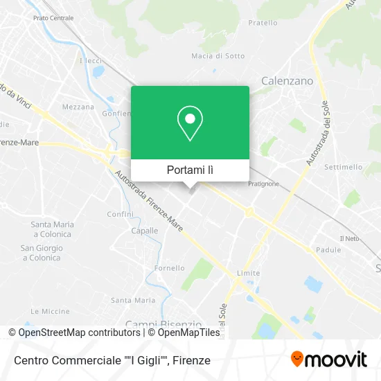 Mappa Centro Commerciale ""I Gigli""