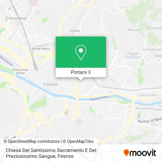 Mappa Chiesa Del Santissimo Sacramento E Del Preziosissimo Sangue