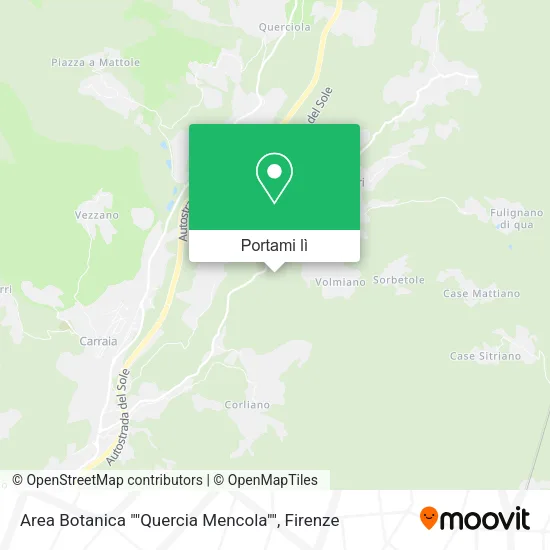 Mappa Area Botanica ""Quercia Mencola""
