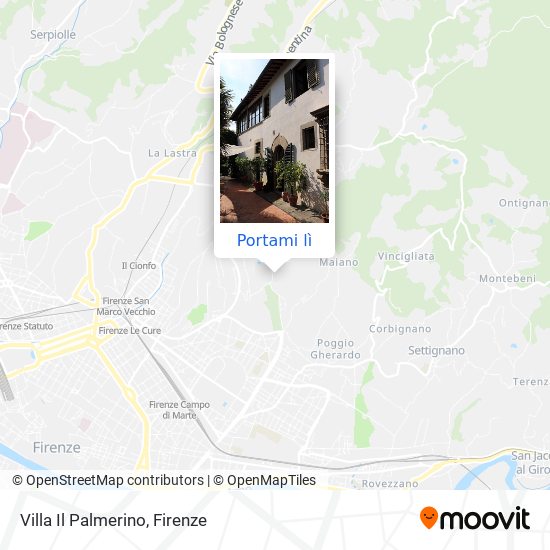 Mappa Villa Il Palmerino