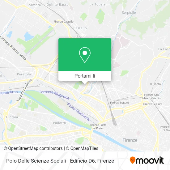 Mappa Polo Delle Scienze Sociali - Edificio D6