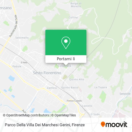 Mappa Parco Della Villa Dei Marchesi Gerini