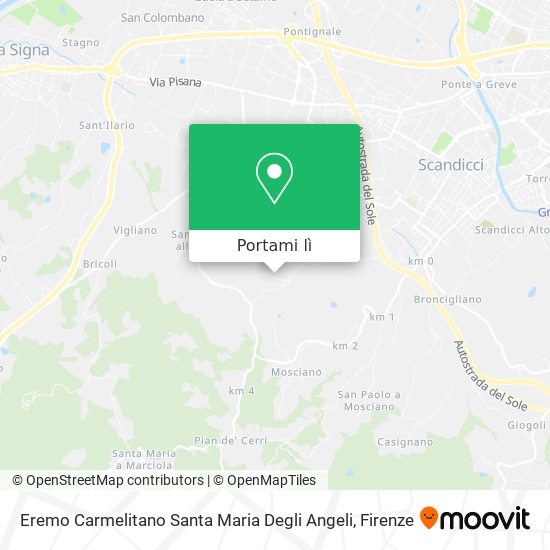 Mappa Eremo Carmelitano Santa Maria Degli Angeli