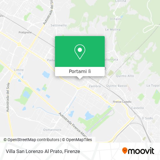 Mappa Villa San Lorenzo Al Prato