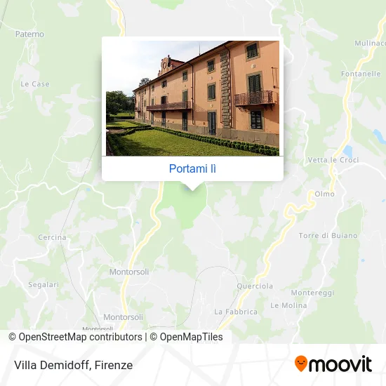 Mappa Villa Demidoff