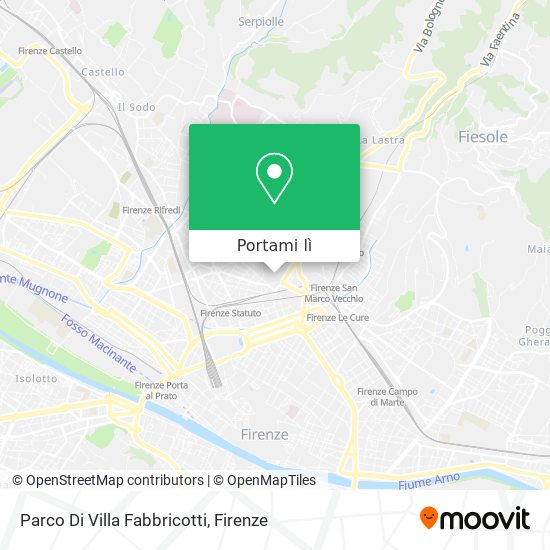 Mappa Parco Di Villa Fabbricotti